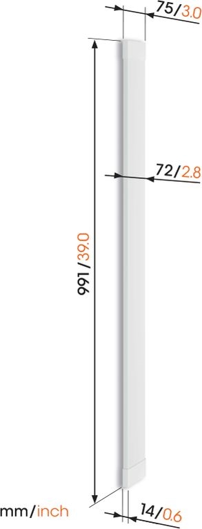 Vogel's TVA 7000 | Kabelgoot | wit 3
